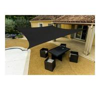 WERKA PRO Voile d'Ombrage Rectangulaire Polyester Anti-UV 4 x 5 m Grise | Acier, métal, installation facile, durable, solaire, anti-UV, usage jardin et terrasse, extérieur, angles renforcés