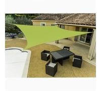 WERKA PRO Voile d'Ombrage Rectangulaire Polyéthylène 4 x 5 m Verte Anis | Métal, durable, tressé, solaire, usage jardin et terrasse, extérieur, tissu aéré hydrofuge, angles renforcés
