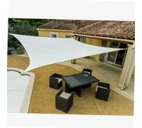 WERKA PRO Voile d'Ombrage Rectangulaire Polyéthylène Anti-UV 3 x 4 m Crème | Acier, traité anti-UV, durable, lavable, solaire, usage extérieur, traitement anti-UV, angles renforcés