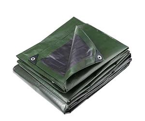 WerkaPro 04110 - Bâche industrielle - Ultra Lourde - 5 x 8 m - 240g/m2 - Réversible - Noire et Verte