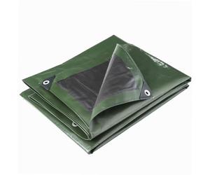 WerkaPro 10666 - Bâche industrielle - Ultra Lourde - 2x3 m - 240g/m2 - Réversible - Noire et Verte