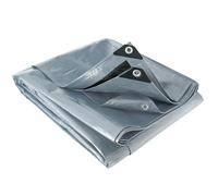 WerkaPro 10738 - Bâche Multifonctions - 2,40 x 3 m - 200g/m2 - Réversible - Grise et Noire