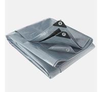 WerkaPro 10738 - Bâche Multifonctions - 2,40 x 3 m - 200g/m2 - Réversible - Grise et Noire