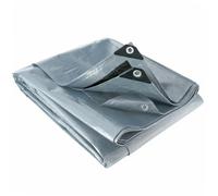 WerkaPro 10741 - Bâche Multifonctions - 6 x 12 m - 200g/m2 - Réversible - Grise et Noire