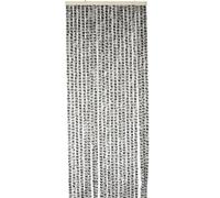 WerkaPro 10776 - Rideau de Port Chenille - 90 x 220 cm - Gris clair et Anthracite - Rideau Ajustable - Traité anti UV