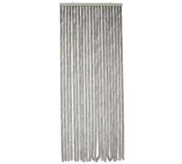 Werkapro 10786 - Rideau de Port Chenille - 90x220cm - Gris uni - Rideau Ajustable - Traité anti UV