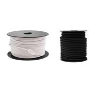 WerkaPro 10950 - Tendeur élastique - Stabilisé aux UV - Gainage Nylon tressé - Ø 6 mm x 20 m - Blanc & Werkapro Tendeur élastique Noir Ø 6 mm x 20m