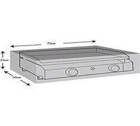 Werkapro Housse de Protection pour plancha à gaz 75x55x25cm, Blanc | Polyéthylène, aluminium, imperméable, robuste, durable, usage extérieur et cuisine, grammage 90g/m²