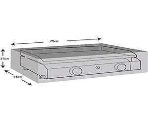 Werkapro Housse de Protection pour plancha à gaz 75x55x25cm, Blanc | Polyéthylène, aluminium, imperméable, robuste, durable, usage extérieur et cuisine, grammage 90g/m²