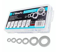 WERKFIX 900 Rondelles en Métal (Acier). Assortiment M3, M4, M5, M6, M8, M10 . Rondelles de fixation universelles