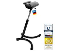 Werkfox Tabouret Ergonomique Réglable en Hauteur - Confort Absolu pour Bureau et Atelier - Siège Assis Debout Dynamique et Robuste - Améliorez Votre Posture au Travail sans Effort - Noir