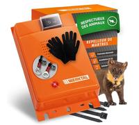 WERKTAL Anti-Martre Voiture - Répulsif Ultrasons & Lumière Flash [Alimentation Batterie Auto] - Marderabwehr Automatique - Protection Moteur Durable - Dispositif Anti Martre Efficace