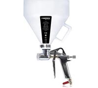 Werku® WK500660 Pistolet Peinture Gravité Gouttelette Pneumatique | Qualité Professionnelle Buses 4-6-8 mm Réservoir 6 L Spécial Gouttelettes Plâtres Pierreux et Hautes Viscosités