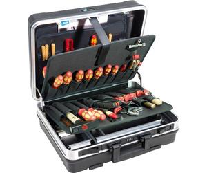 Werkzeugkoffer Base Pockets mit Werkzeugtafel, mit Schloss, schwarz, B&W Koffer