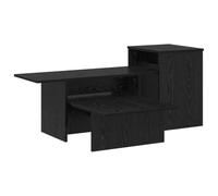 WERNBUPS Table console moderne en bois aspect chêne noir, 91,5 x 35 x 38,5 cm, avec beaucoup d'espace de rangement et forme rectangulaire pour salon, couloir et entrée.