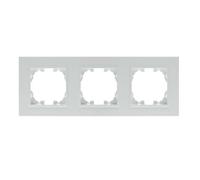 WESA - Cadre blanc en plastique triple PC pour interrupteurs et prises.