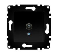WESA PJ-43-B Prise intermédiaire murale standard pour télévision, installation facile avec choix de différents designs, sans cadre, Noir
