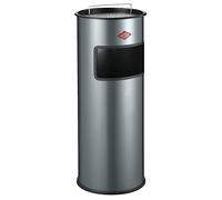WESCO 150601-13 Cendrier sur pied 30 en GRAPHIT avec tamis et 30 litres de capacité de déchets / Poubelle / Cendrier