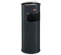 WESCO 150601-60 Cendrier sur pied 30 en ANTHRACITE avec tamis et 30 litres de capacité de déchets / Poubelle / Cendrier