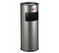 WESCO 150831-03 : Poubelle sur socle de 60 cm, en argenté, avec couvercle filtrant et une capacité de 24 litres