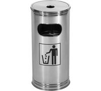 WESCO 151634-41 Cendrier sur pied INOX avec volume de déchets 15 litres / Poubelle / Cendrier