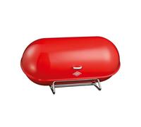 WESCO Boîte à pain Breadboy avec couvercle pivotant sans cliquetis de couleur rouge, tôle d'acier revêtue par pulvérisation, trous d'aération et poignée stable