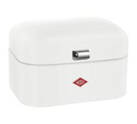 WESCO Boîte à pain Single Grandy de couleur blanc mat, tôle d'acier revêtue par pulvérisation, trous d'aération et poignée stable