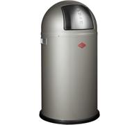 WESCO Collecteur de déchets 175831-03 PUSHBOY en ARGENT NEUF de 50 litres avec couvercle rabattable / Poubelle / Poubelle