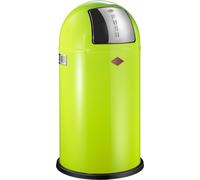 WESCO Collecteur de déchets 175831-20 PUSHBOY en VERT LIMITE de 50 litres avec couvercle rabattable / Poubelles / Poubelles