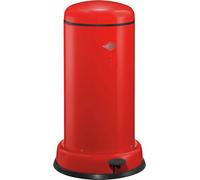Wesco Collecteur de déchets à pédale Baseboy avec amortisseur, Collecteur de déchets, Poubelle, Poubelle, tôle d'acier, rouge, 20 L, 134531-02