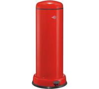 Wesco Collecteur de déchets à pédale Big Baseboy avec amortisseur, Collecteur de déchets, Poubelle, Poubelle, tôle d'acier, rouge, 30 L, 134731-02