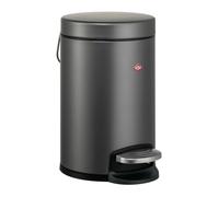 WESCO Collecteur de déchets cosmétiques de couleur graphite mat, tôle d'acier de qualité supérieure, volume de 3 litres, marche à pied, insert en plastique amovible