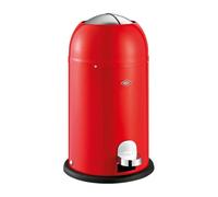 Wesco Poubelle Kickmaster Junior, Collecteur de déchets, Collecteur de déchets à pédale, tôle d'acier, rouge, 12 L, 180312-02