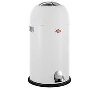 WESCO Kickmaster Poubelle en métal Blanc/mat H 69 cm D37,5 cm 33 l