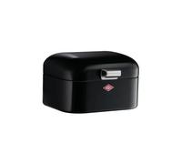 WESCO Mini boîte à pain Grandy de couleur noire, tôle d'acier revêtue par pulvérisation, trous d'aération et poignée stable