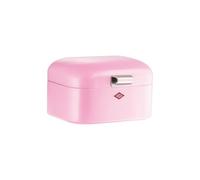 WESCO Mini boîte à pain Grandy de couleur rose, tôle d'acier revêtue par pulvérisation, trous d'aération et poignée stable