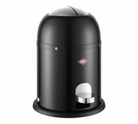 Wesco Mini Master Poubelle à pédale cosmétique, Poubelle, Poubelle, Poubelle cosmétique, Tôle d'acier, Noir mat, 6 L, 180112-73