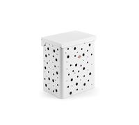 WESCO Panier à linge Duo 1 étroit de couleur blanc mat en tôle d'acier perforée par pulvérisation, 2 x 32 litres d'inserts en plastique blanc, convient pour l'équipement d'armoire, dimensions : 49,5 x