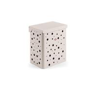 WESCO Panier à linge Duo 1 étroit de couleur sable mat en tôle d'acier perforée par pulvérisation, 2 x 32 litres d'inserts en plastique blanc, convient pour l'équipement d'armoire, dimensions : 49,5 x