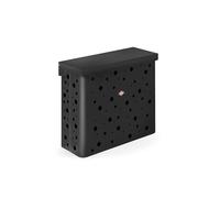 WESCO Panier à linge Duo 2 large, de couleur graphite mat, en tôle d'acier perforée par pulvérisation, 2 x 32 l, inserts en plastique gris, convient pour l'équipement d'armoire, dimensions : 66,5 x