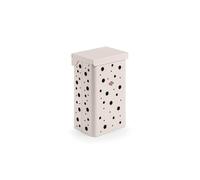 WESCO Panier à linge simple, de couleur sable mat, en tôle d'acier revêtue par pulvérisation, perforé, 1 insert en plastique blanc de 32 l, convient pour l'équipement d'armoire, dimensions : 34,5 x
