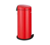 WESCO Poubelle à pédale classique Capboy Maxi de couleur rouge, tôle d'acier revêtue par pulvérisation, insert en métal de 22 litres de volume, pédale en plastique