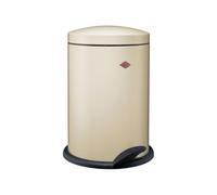 WESCO Poubelle à pédale simple 116 de couleur amande, tôle d'acier revêtue par pulvérisation, insert en plastique de 13 litres de volume, pédale stable