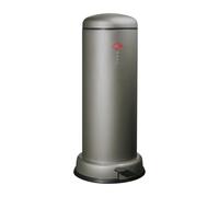 WESCO Poubelle Big Baseboy de couleur graphite, tôle d'acier revêtue par pulvérisation, volume de 30 litres, amortisseur intégré, pédale en métal avec surface de marche en caoutchouc
