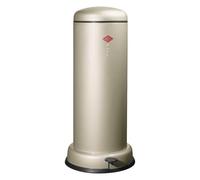 WESCO Poubelle Big Baseboy de couleur neutre, tôle d'acier revêtue par pulvérisation, volume de 30 litres, amortisseur intégré, pédale en métal avec surface de marche en caoutchouc