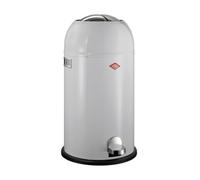 Wesco Poubelle Kickmaster de couleur grise, tôle d'acier revêtue par pulvérisation, amortisseur intégré, volume de 33 litres, grande ouverture