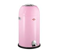 Wesco Poubelle Kickmaster de couleur rose, tôle d'acier revêtue par pulvérisation, amortisseur intégré, volume de 33 l, grande ouverture