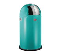 WESCO Collecteur de déchets 175831-54 PUSHBOY en TURQUOISE de 50 litres avec couvercle rabattable / Poubelle / Poubelle