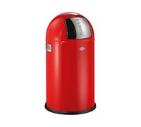 Wesco Poubelle Pushboy Junior, Poubelle Push, Collecteur de déchets, tôle d'acier, rouge, 22 L, 175531-02