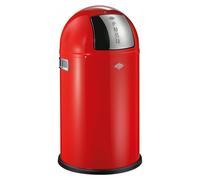 Wesco Poubelle Pushboy Junior, Poubelle Push, Collecteur de déchets, tôle d'acier, rouge, 22 L, 175531-02